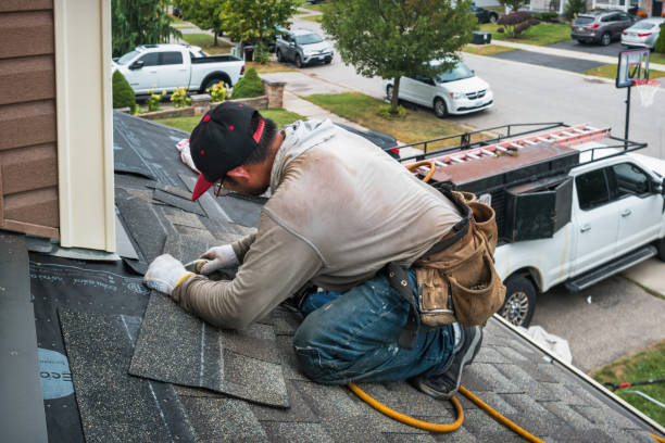 Professional Roofing technician working in Hamburg, NJ